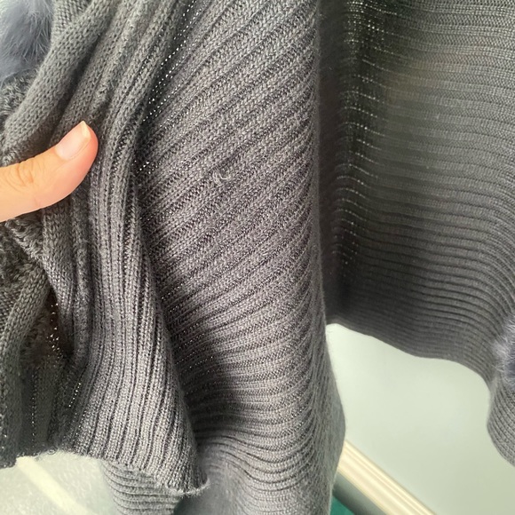 Rabbit fur slate blue/gray Cardigan by Sisters - Picture 5 of 7